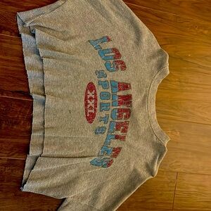 size small grey cropped long sleeve